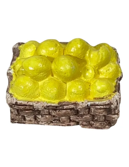 Cesto con limoni in gesso per statue da 25-30 cm