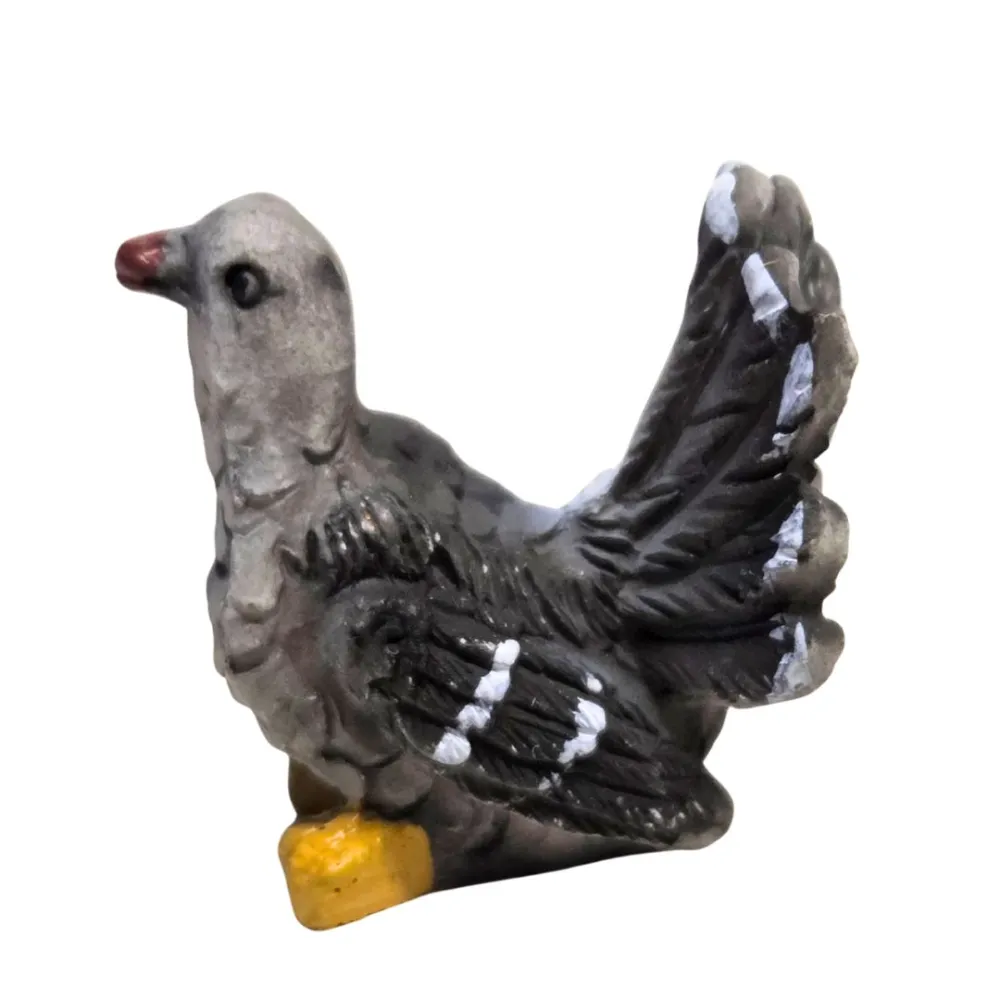 Colomba grigia in resina per statue da 15-20 cm