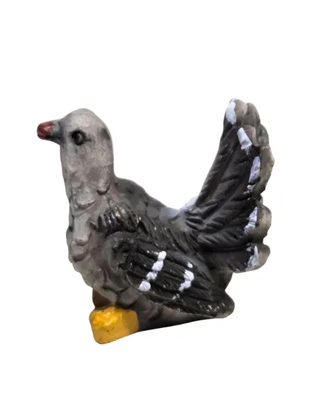 Colomba grigia in resina per statue da 15-20 cm