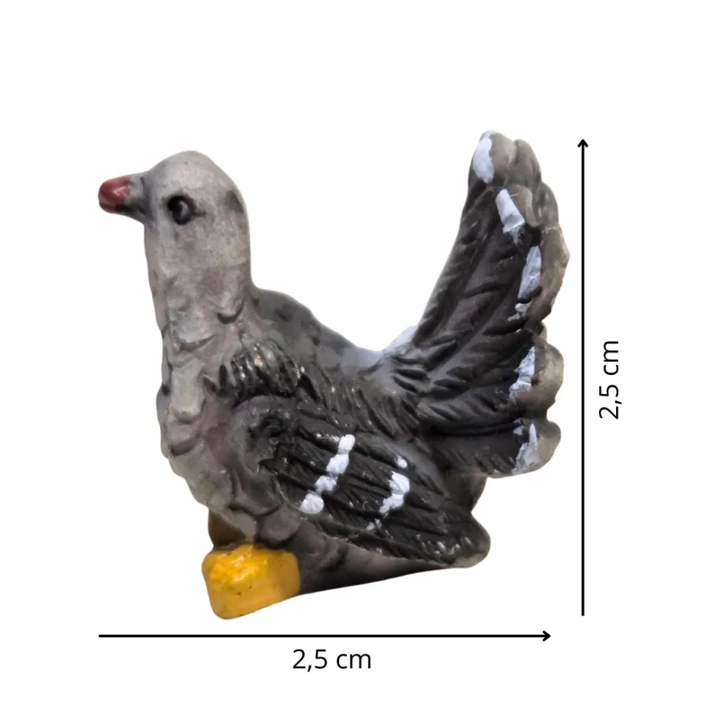 Gray Dove in Resin – for 15–20 cm Nativity Figures