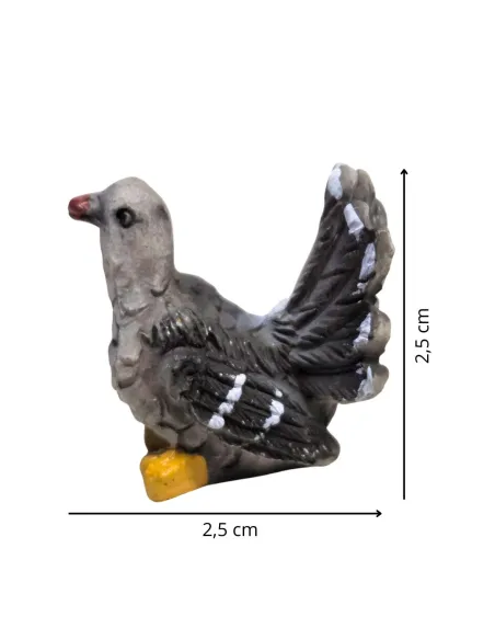 Gray Dove in Resin – for 15–20 cm Nativity Figures