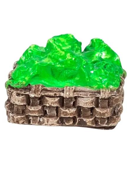 Cesto con lattuga in gesso per statue da 25-30 cm