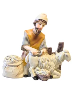 Kneeling Sheep Shearer – for 12 cm Nativity Figures