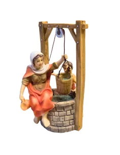 Seated Woman at the Well with Child – for 10 cm Nativity Figures