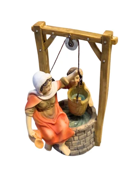 Seated Woman at the Well with Child – 10 cm series