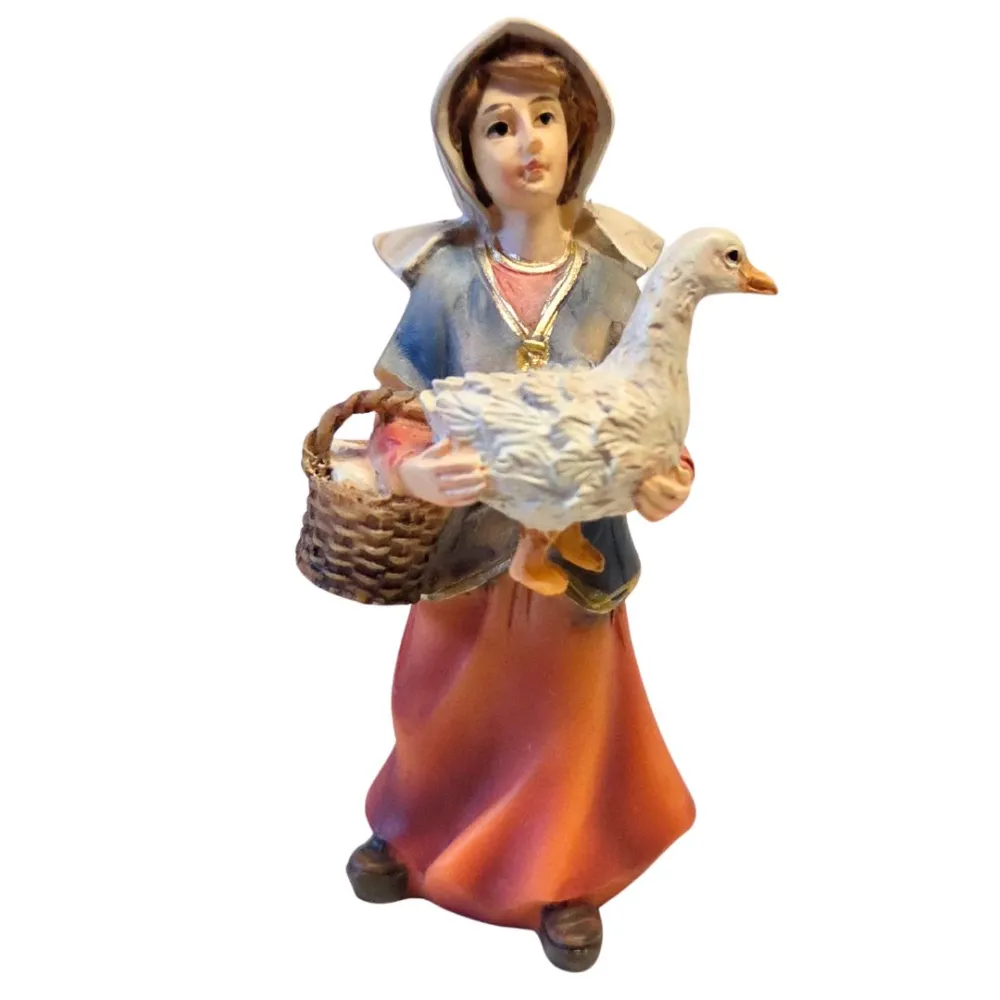 Farm woman with goose - 8 cm