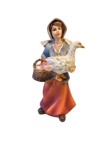 Farm woman with goose - 8 cm