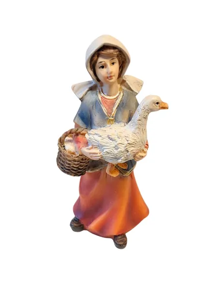 Farm woman with goose - 8 cm