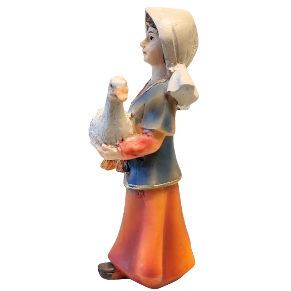 Contadina con oca 8 cm