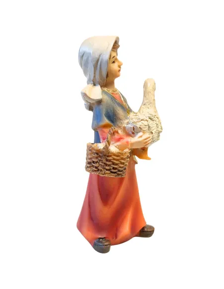 Farm woman with goose - 8 cm