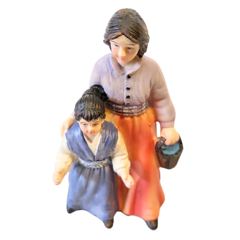 Donna con bambina 10 cm