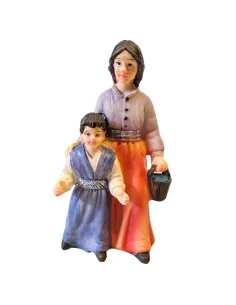 Donna con bambina 10 cm