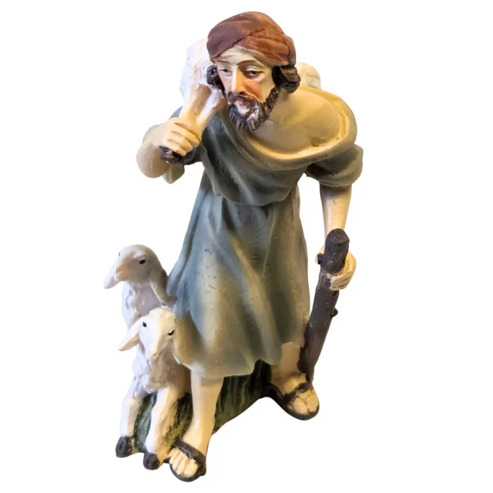 Shepherd with lambs 10 cm series