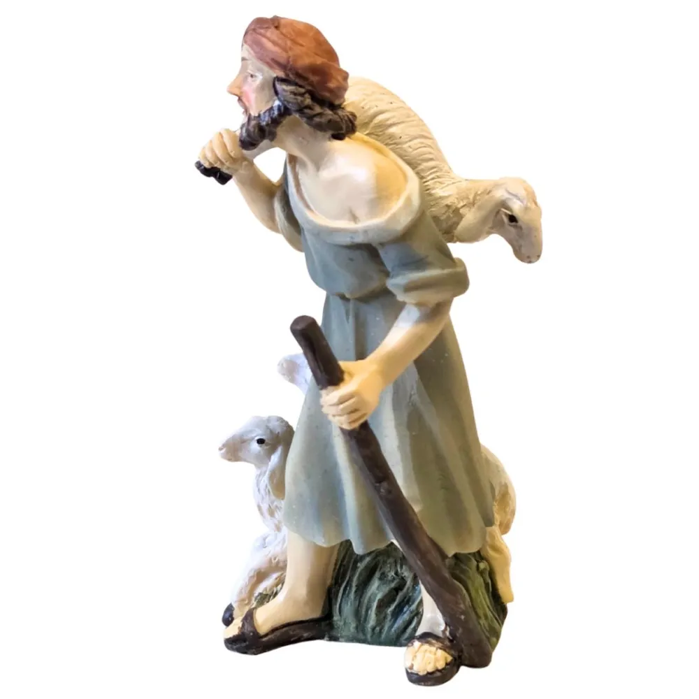 Shepherd with lambs 10 cm series