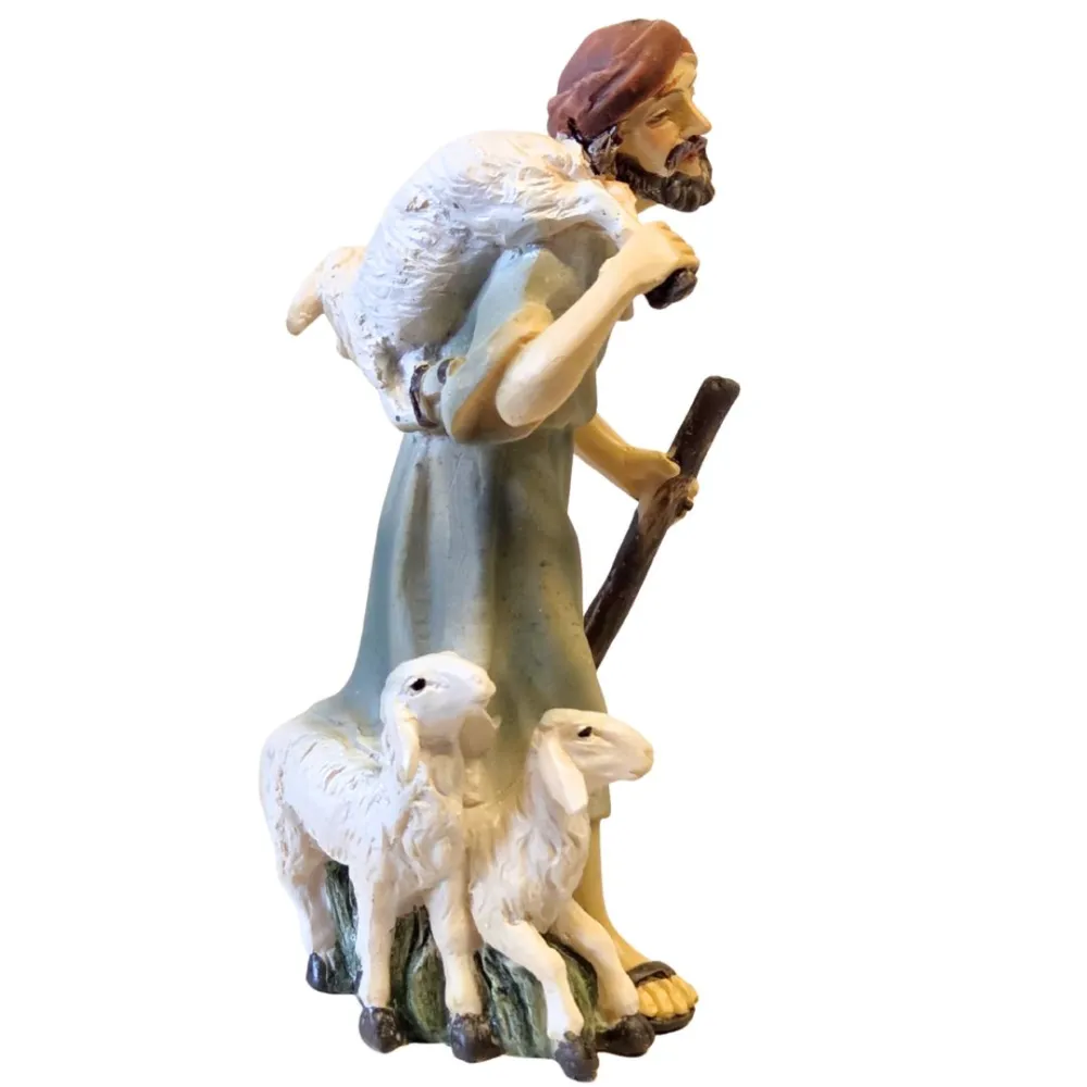Shepherd with lambs 10 cm series