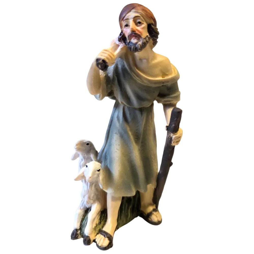 Shepherd with lambs 10 cm series