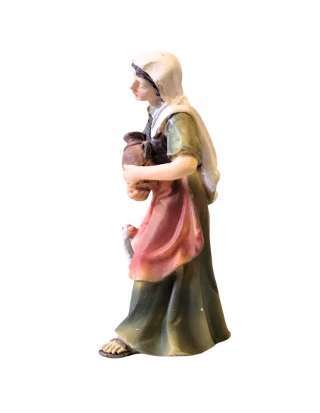 Woman with amphora and goose - 8 cm