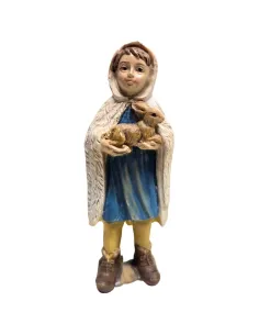 Little girl with bunny for 10 cm nativity figures 2