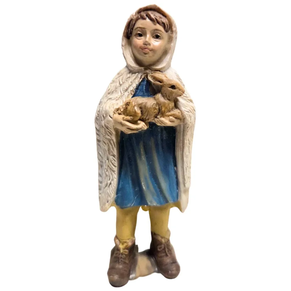 Little girl with bunny for 10 cm nativity figures