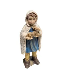 Little girl with bunny for 10 cm nativity figures