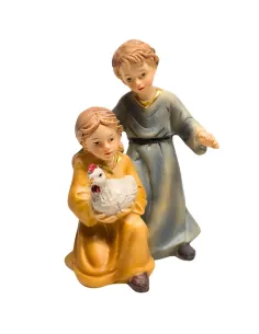 Children with hen for 12 cm nativity figures