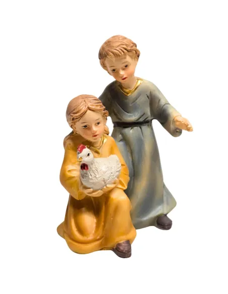 Children with hen for 12 cm nativity figures