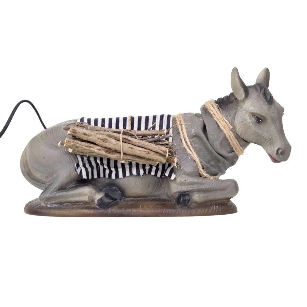 Quality seated donkey with movement for 30 cm nativity figures
