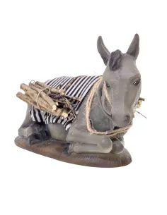 Quality seated donkey with movement for 30 cm nativity figures 2