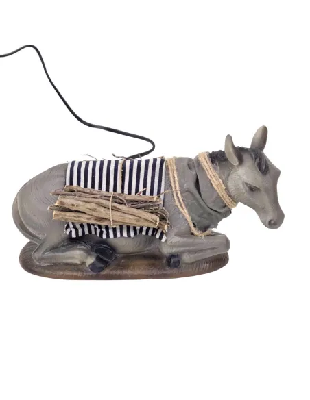 Quality seated donkey with movement for 30 cm nativity figures