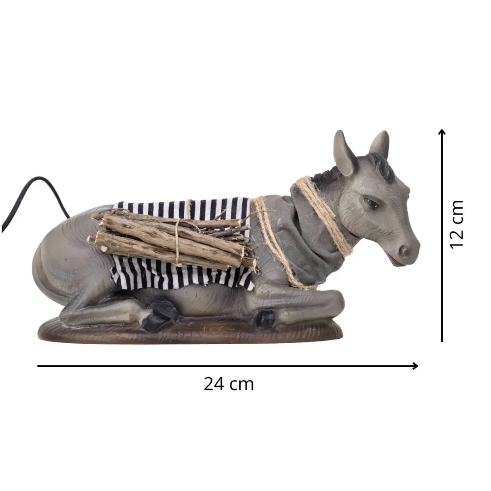 Quality seated donkey with movement for 30 cm nativity figures