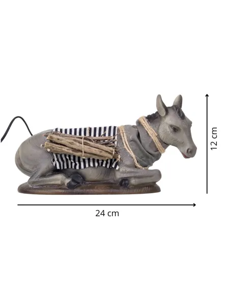Animated "Quality" Seated Donkey for 30 cm Nativity Figures
