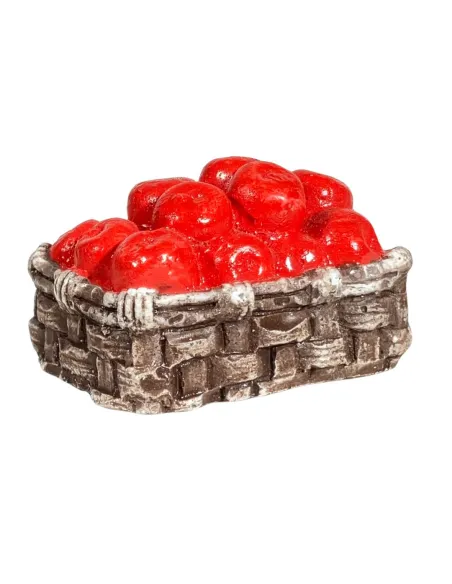 Plaster Basket with Apples for 25–30 cm Nativity Figures