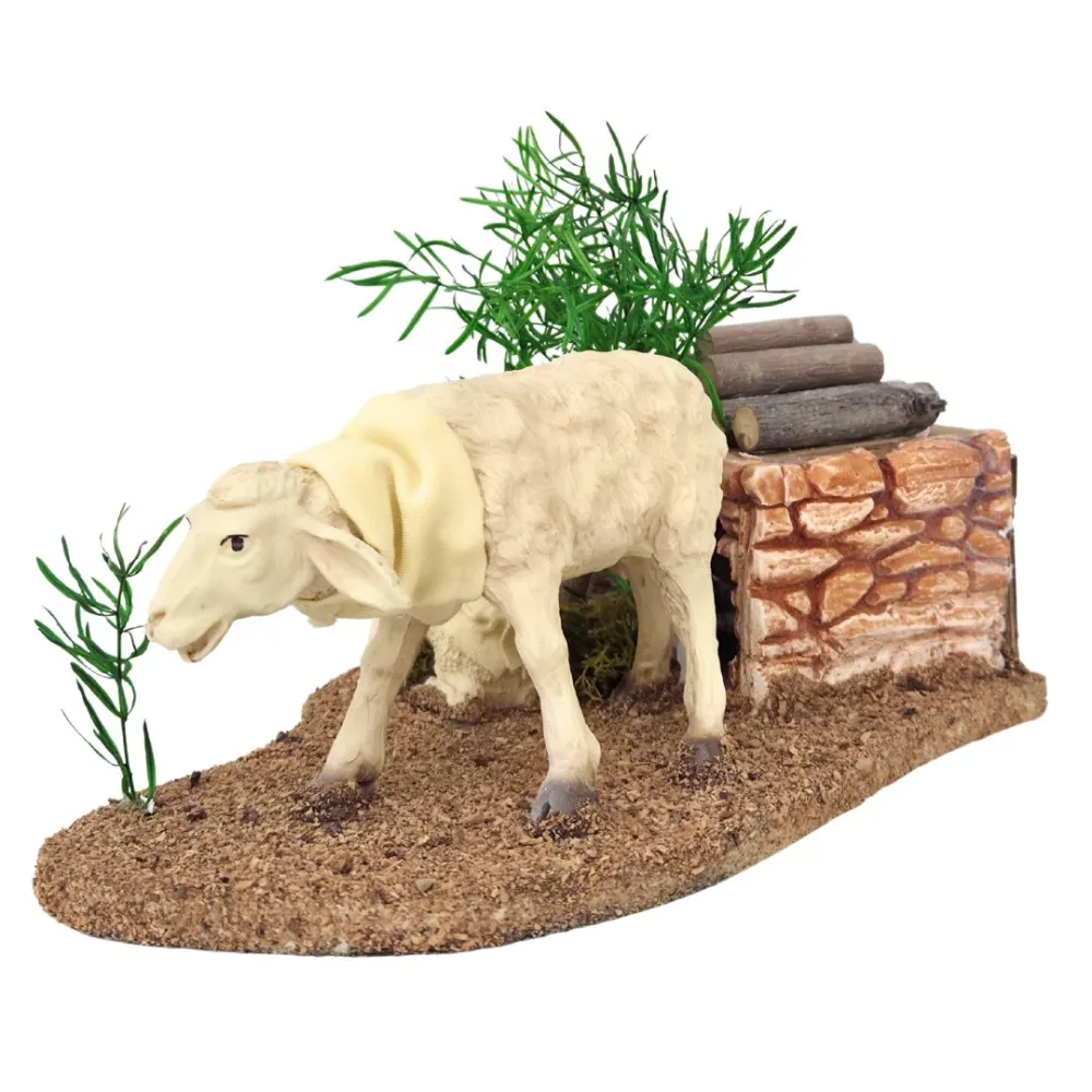 Sheep and lamb with movement for 30 cm nativity figures