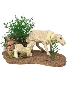 Animated Sheep with Lamb for 30 cm Nativity Figures