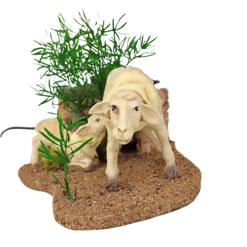 Sheep and lamb with movement for 30 cm nativity figures