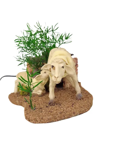 Animated Sheep with Lamb for 30 cm Nativity Figures