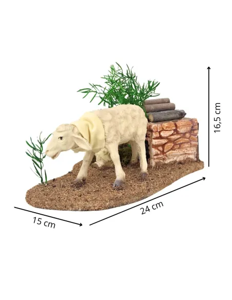 Animated Sheep with Lamb for 30 cm Nativity Figures