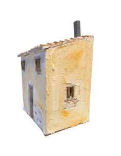 Rustic village house in polystyrene for 12 cm nativity figures
