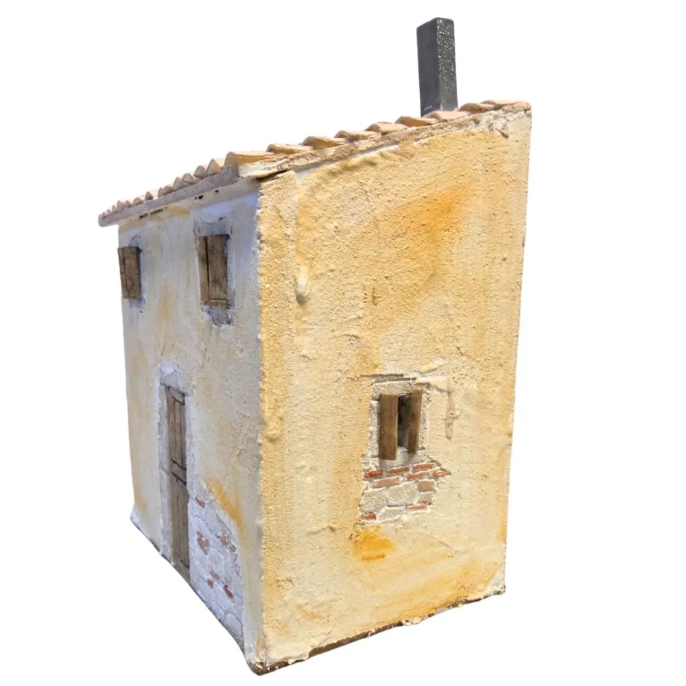 Rustic village house in polystyrene for 12 cm nativity figures