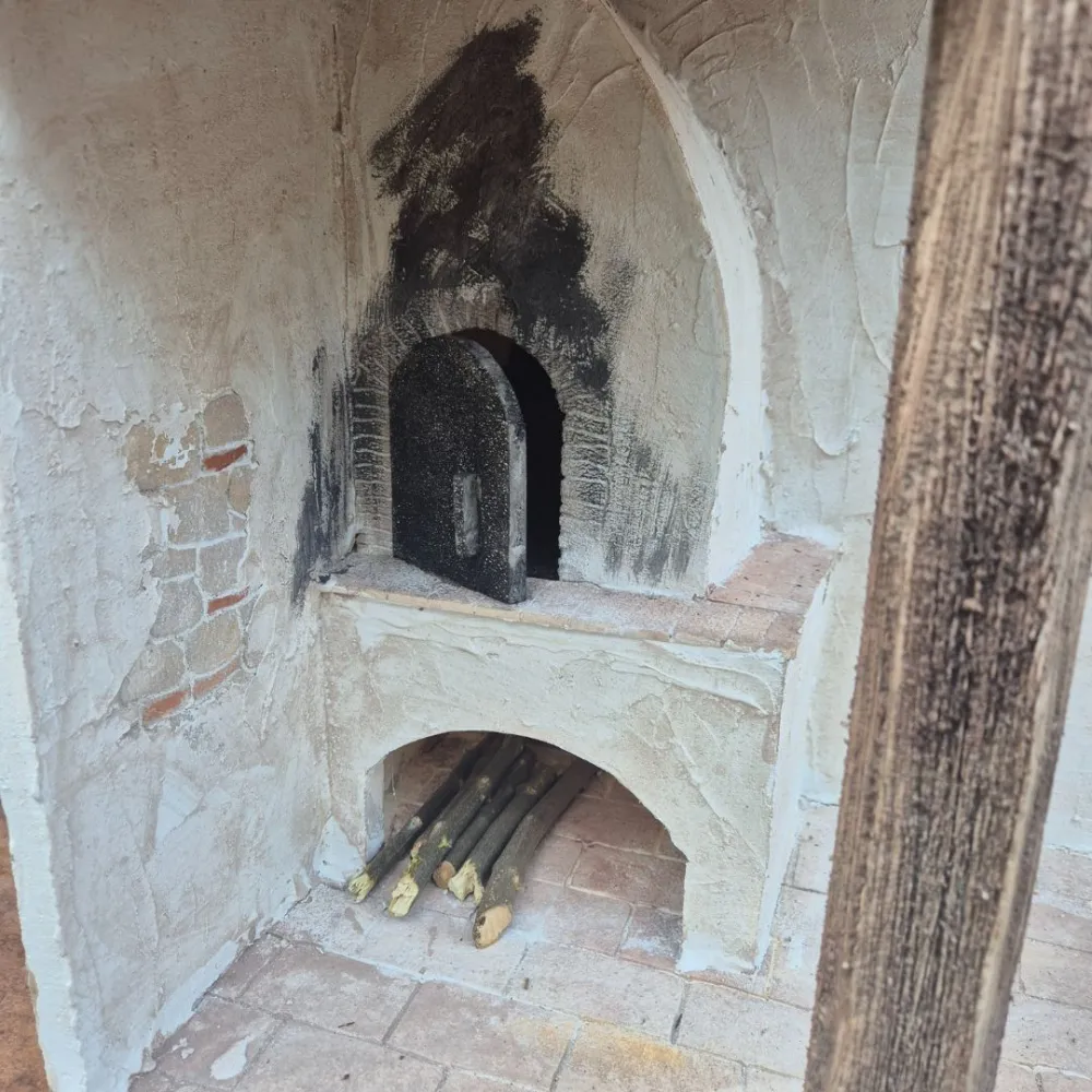 Polystyrene Setting with Wood-Fired Oven for 10 cm Nativity Figures