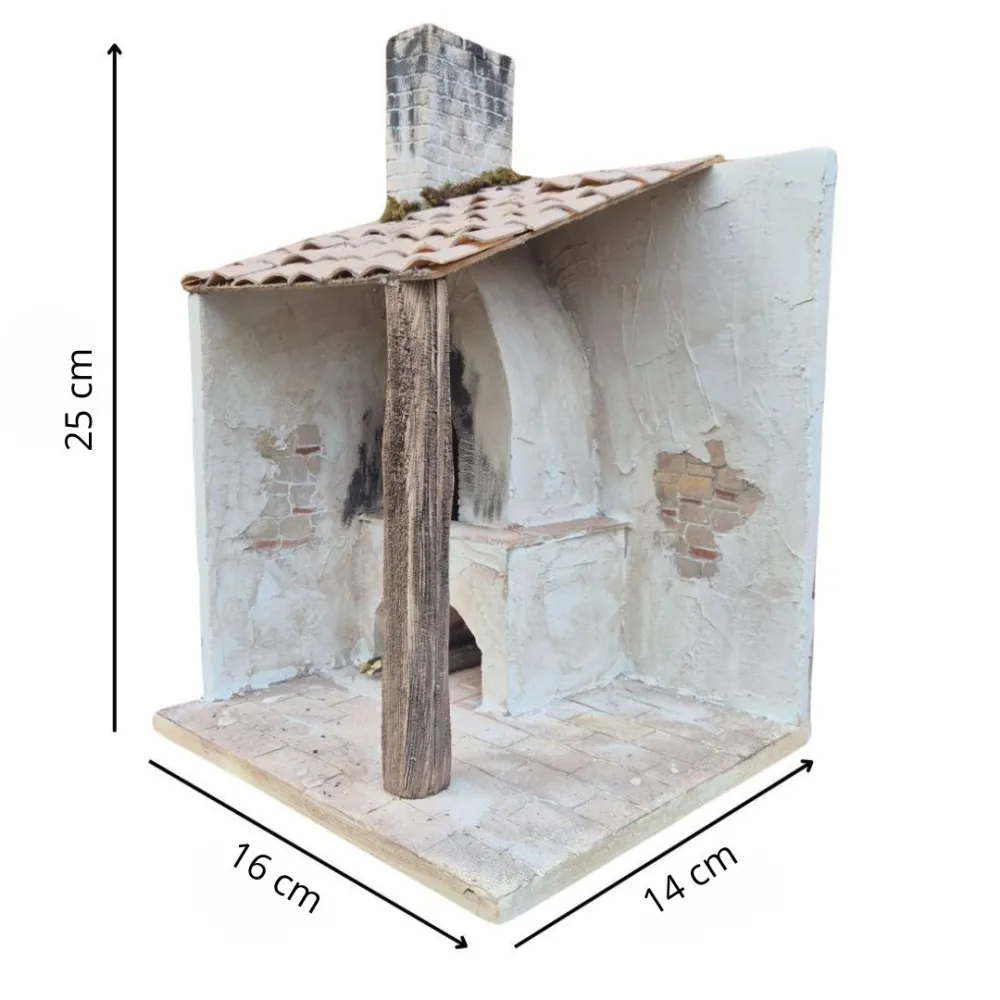 Polystyrene Setting with Wood-Fired Oven for 10 cm Nativity Figures