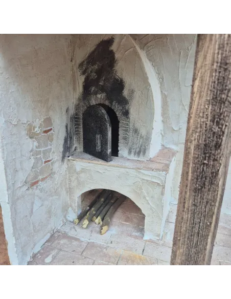 Rustic oven setting in polystyrene for 20 cm nativity figures