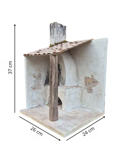 Polystyrene Setting with Wood-Fired Oven for 20 cm Nativity Figures