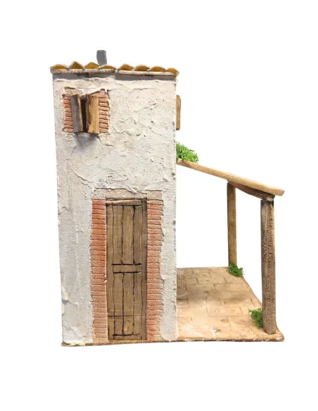 Polystyrene Village House with Porch for 20 cm Nativity Figures