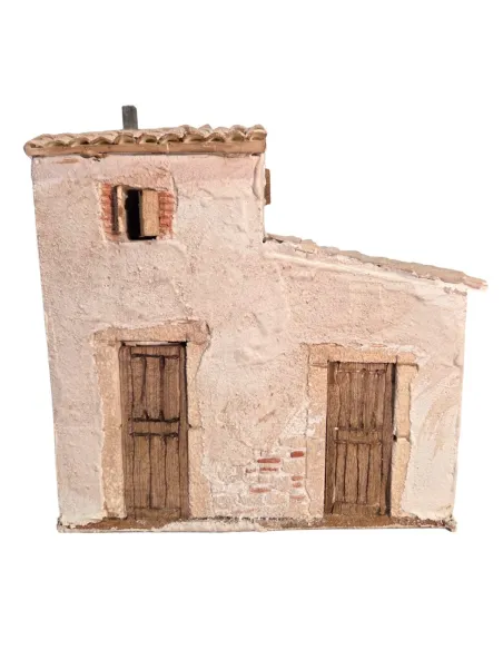 Polystyrene Village House with Double Door for 10 cm Nativity Figures
