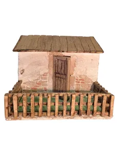 Sheepfold with fence in polystyrene for 10 cm nativity figures 2