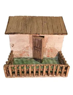 Sheepfold with fence in polystyrene for 20 cm nativity figures 2