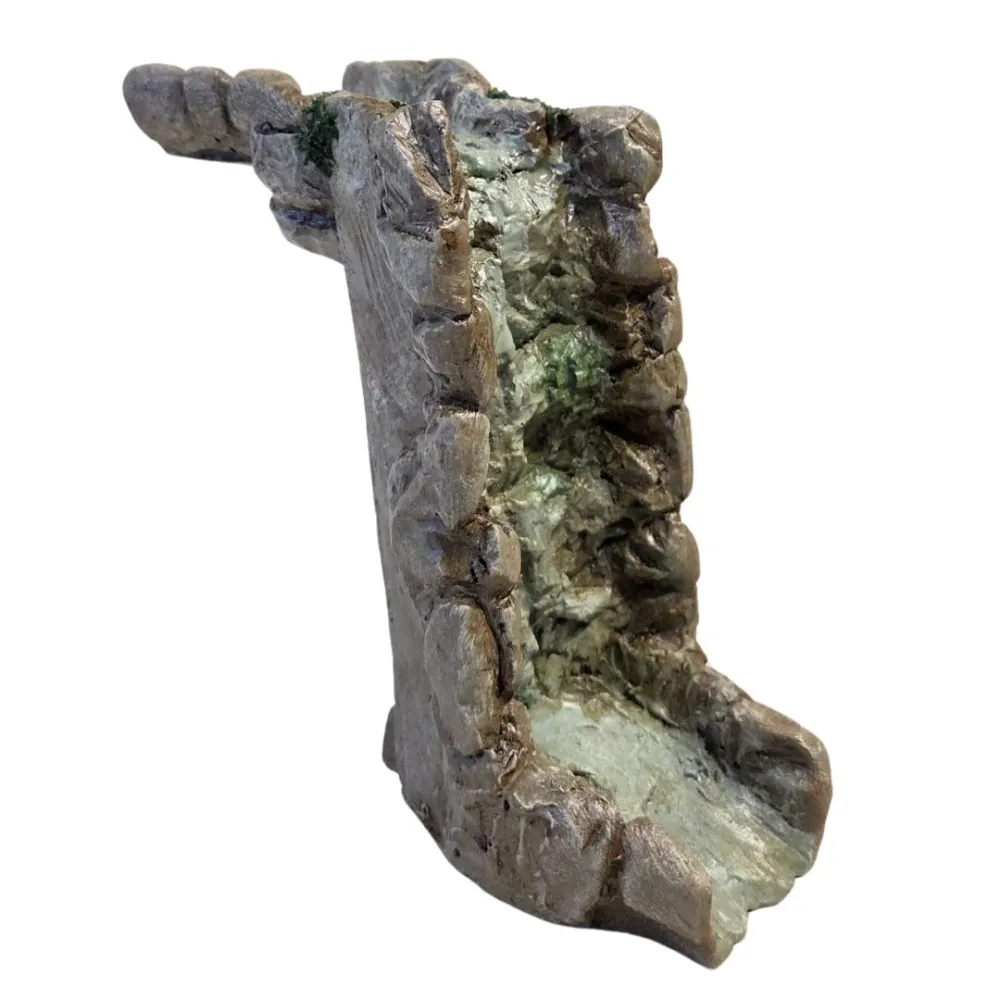 Tratto di fiume con cascata componibile in resina