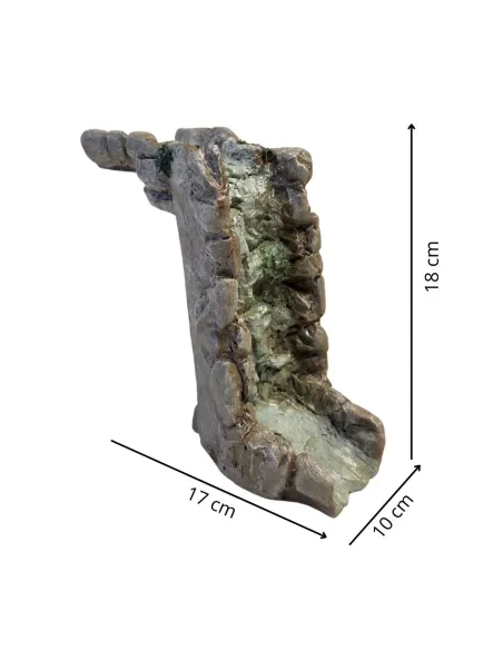 Modular river section with waterfall in resin