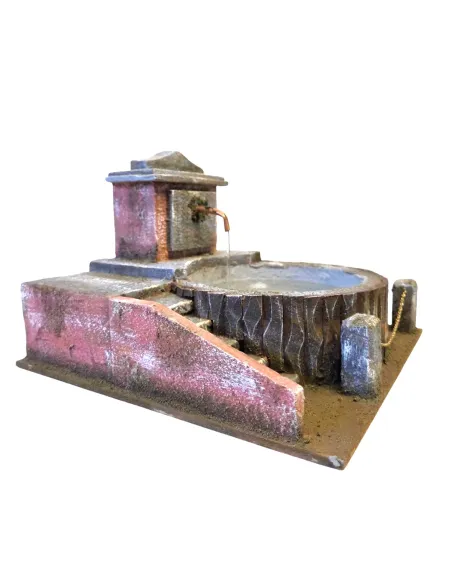 Round village square fountain for 12–15 cm nativity figures